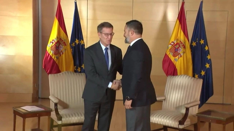 Alberto Núñez Feijóo et Santiago Abascal