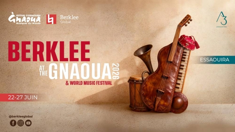 Berklee College of Music, revient pour sa 3e édition du 22 au 27 juin 2026 à Essaouira en prélude à la 27ᵉ édition du Festival.