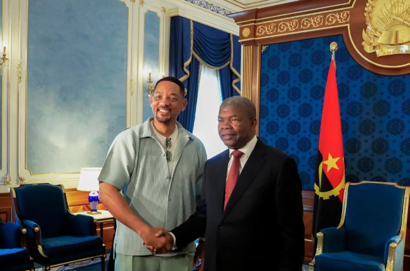 L’acteur et producteur américain Will Smith et le président angolais João Lourenço