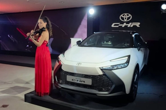 Lancement du nouveau Toyota C-HR au showroom de Bouskoura à Casablanca.