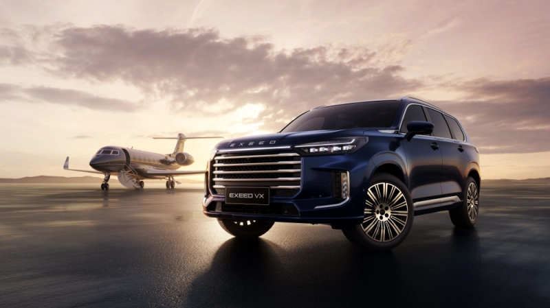 EXEED VX, un SUV 7 places à transmission intégrale AWD, doté d'une motorisation Plug-in Hybrid développant une puissance combinée de 503 ch.