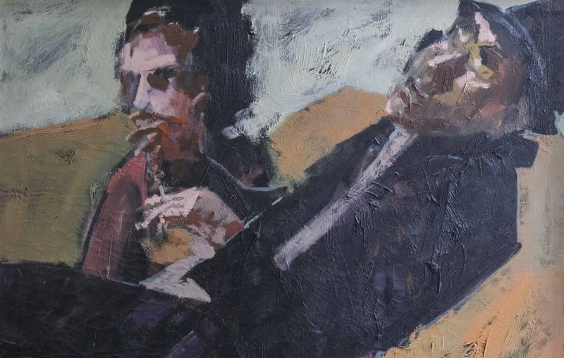 Les déclinaisons expressionnistes de Mly Youssef Elkahfaï reflètent son état d’esprit dédié à l’observation et la contemplation de ses semblables.