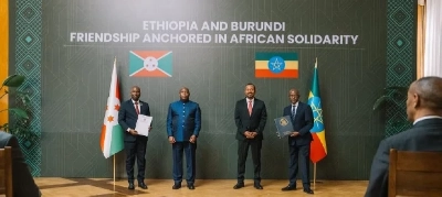 Le Premier ministre éthiopien, Abiy Ahmed, et le président burundais, Évariste Ndayishimiye.
