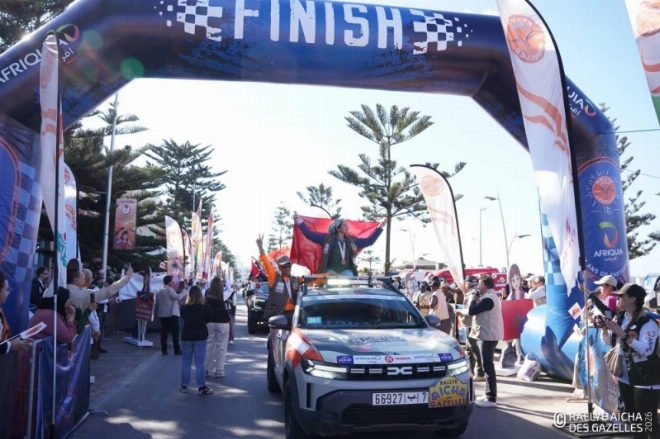 L'équipage 301 composé de Nelly Herraf et de Hind Lafdel est arrivé 4ème au Rallye Aicha des Gazelles 2026.