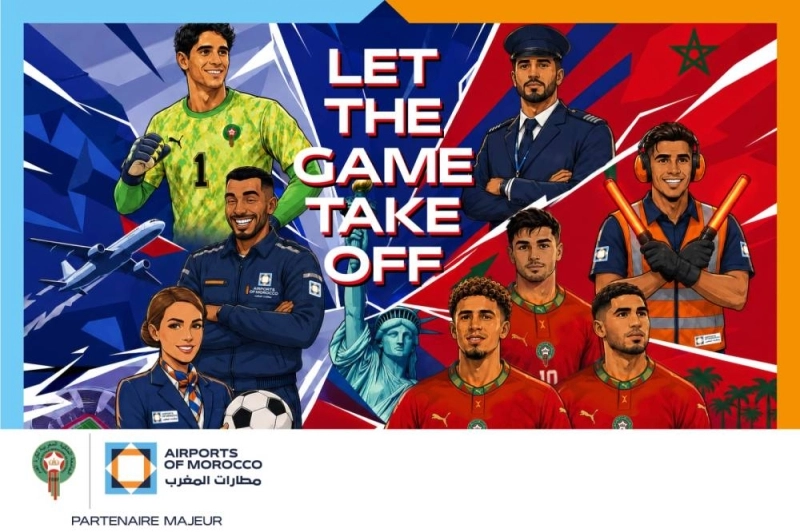 Airports of Morocco lance une campagne nationale qui fait des aéroports du Royaume un acteur clé de la mobilisation autour des Lions de l’Atlas à la veille du Mondial 2026.