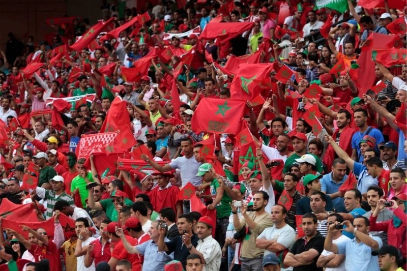 A new Jersey, le coup d’envoi du match Maroc-Brésil n’a pas encore été donné, mais la fête, elle, bat déjà son plein.