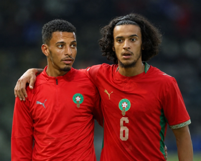 Azzedine Ounahi et Ayyoub Bouaddi (Photo générée par IA)