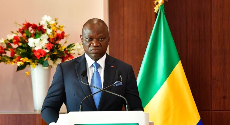 Le président gabonais Brice Clotaire Oligui Nguema,