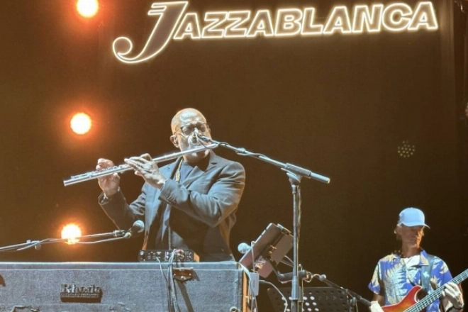 Le flûtiste et chanteur américain Brian Jackson à Jazzablanca 2026.