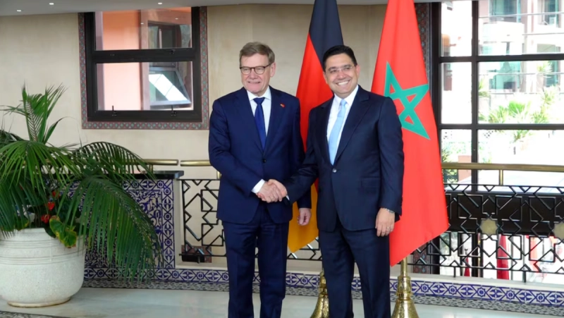 Nasser Bourita recevant Johann David Wadephul