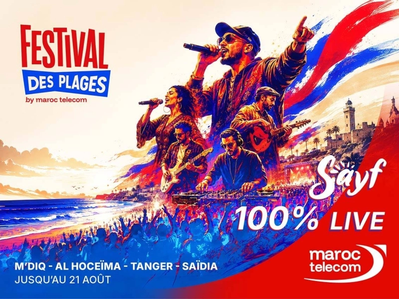 Le Festival des Plages de Maroc Telecom fait son grand retour avec 60 concerts gratuits du 20 juillet au 21 août 2026 dans quatre villes du Royaume.