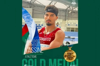 Yassine Hssine s’est illustré sur 100 m en décrochant la médaille d’or grâce à un chrono de 10 sec 31.