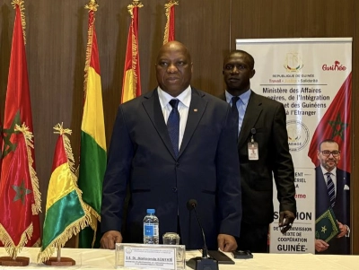 Le ministre des Affaires étrangères, de l'Intégration africaine et des Guinéens établis à l'étranger, Dr. Morissanda Kouyaté