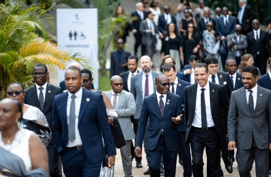 Delegates on their arrival at the event. Delegates on their arrival at the event.