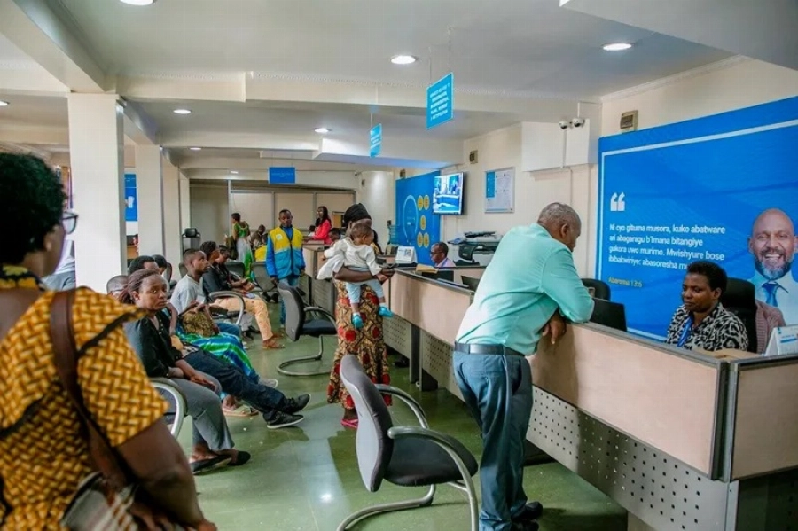 Rwanda Revenue Authority staff attend to taxpayers at RRA Remera Branch. Courtesy Rwanda Revenue Authority staff attend to taxpayers at RRA Remera Branch. Courtesy