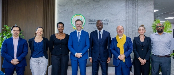 Both delegations pose for a group photo during the signing ceremony in Kigali on Thursday, May 14. Courtesy Both delegations pose for a group photo during the signing ceremony in Kigali on Thursday, May 14. Courtesy