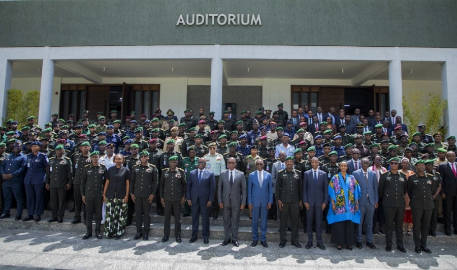 Officers and other participants pose for a group photo at the National Security Symposium 2026 opened on Friday, May 16, at Rwanda Military Academy in Gako in Bugesera. Photos by Craish Bahizi Officers and other participants pose for a group photo at the National Security Symposium 2026 opened on Friday, May 16, at Rwanda Military Academy in Gako in Bugesera. Photos by Craish Bahizi