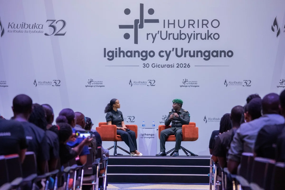 Delegates follow Lt Col Dr Gaspard Harerimana, Director General of Digitisation at the Ministry of Defence, during an interaction at Igihango cy' Urungano at Intare Conference Arena on Saturday, May Delegates follow Lt Col Dr Gaspard Harerimana, Director General of Digitisation at the Ministry of Defence, during an interaction at Igihango cy' Urungano at Intare Conference Arena on Saturday, May