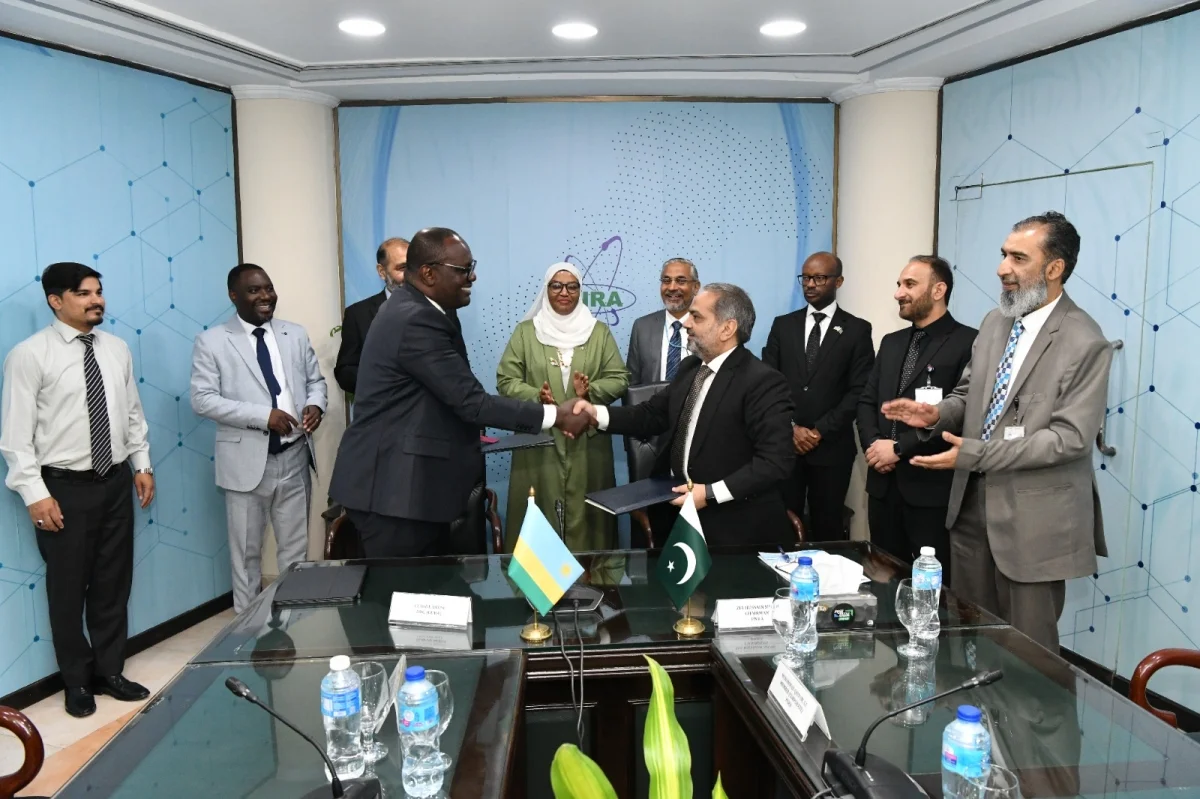The agreement was signed by RURA Deputy Director General Claude Nkusi and a representative of PNRA, and witnessed by Rwanda’s High Commissioner to Pakistan, Fatou Harerimana on June 3. Courtesy The agreement was signed by RURA Deputy Director General Claude Nkusi and a representative of PNRA, and witnessed by Rwanda’s High Commissioner to Pakistan, Fatou Harerimana on June 3. Courtesy