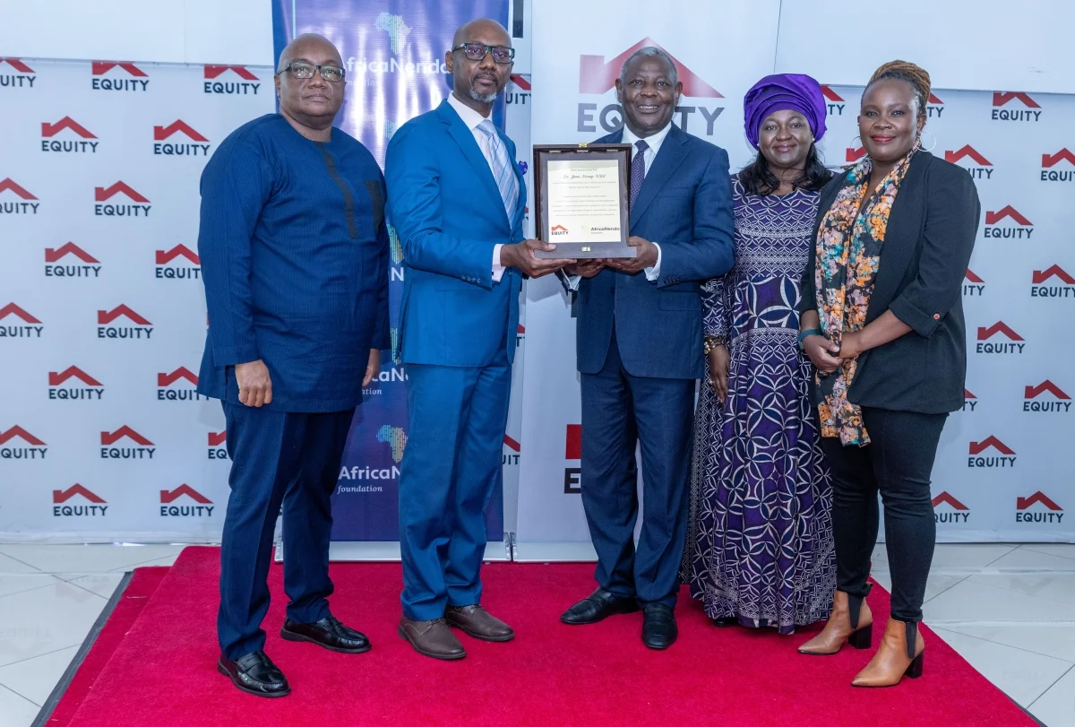 Equity Group Managing Director and CEO Dr. James Mwangi (centre) receives a symbolic plaque on his appointment as the Continental Digital Public Infrastructure (DPI) Champion from AfricaNenda Foundation CEO Dr. Robert Ochola (left) and Nanjira Sambuli, Senior Advocacy Manager, Africa (Inclusive Financial Systems and Digital Public Infrastructure), Gates Foundation.
Equity Group Holdings has entered a partnership with AfricaNenda supported by Gates Foundation to accelerate the development and implementation of Digital Public Infrastructure (DPI) across Africa, marking a major step towards expanding financial inclusion, strengthening digital payment ecosystems, and supporting the continent's digital transformation. Equity Group Managing Director and CEO Dr. James Mwangi (centre) receives a symbolic plaque on his appointment as the Continental Digital Public Infrastructure (DPI) Champion from AfricaNenda Foundation CEO Dr. Robert Ochola (left) and Nanjira Sambuli, Senior Advocacy Manager, Africa (Inclusive Financial Systems and Digital Public Infrastructure), Gates Foundation.
Equity Group Holdings has entered a partnership with AfricaNenda supported by Gates Foundation to accelerate the development and implementation of Digital Public Infrastructure (DPI) across Africa, marking a major step towards expanding financial inclusion, strengthening digital payment ecosystems, and supporting the continent's digital transformation.