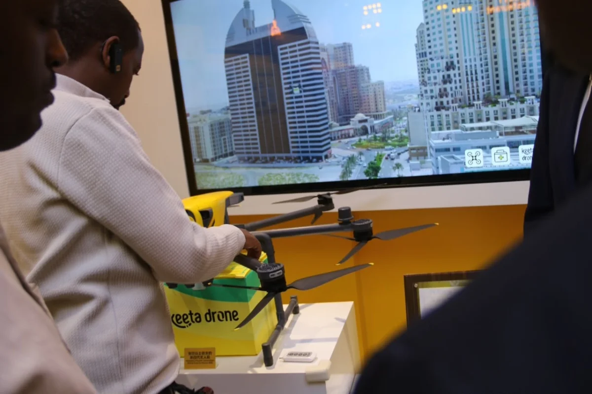 In one click, you can order food and its delivered to your door steps by a drone In one click, you can order food and its delivered to your door steps by a drone