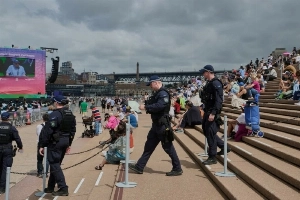 Police patrolling the Opera House during Australia Day 2026 celebrations (Sydney, Australia, January 26, 2026) — EPA