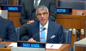 Saudi Arabia’s permanent representative to the United Nations, Ambassador Abdulaziz Alwasil. (File photo)