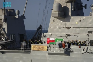 The missile drills in the Saudi-Omani Winds of Peace 2026 naval exercise involves 10 combat vessels, rotary-wing aircraft, and two platoons from special maritime security units.