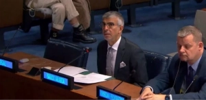 Saudi Arabia's Permanent Representative to the United Nations Ambassador Dr. Abdulaziz Al-Wasel addressing the UN Commission for Social Development session in New York on Friday.