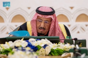 Custodian of the Two Holy Mosques King Salman chairs Cabinet session in Riyadh on Tuesday.