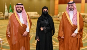 Emir of Jazan Prince Mohammed bin Abdulaziz, and Deputy Emir Prince Nasser bin Mohammed receive Rawan Hamdi in Jazan.