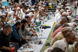 Over 2.9 million iftar meals were distributed at the Prophet’s Mosque in Madinah during the first 10 days of Ramadan.