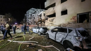 Damage was reported to buildings in Bnei Brak due to fragments from intercepted missiles.