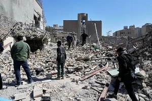 Tehran police station ruins, March 3, 2026.