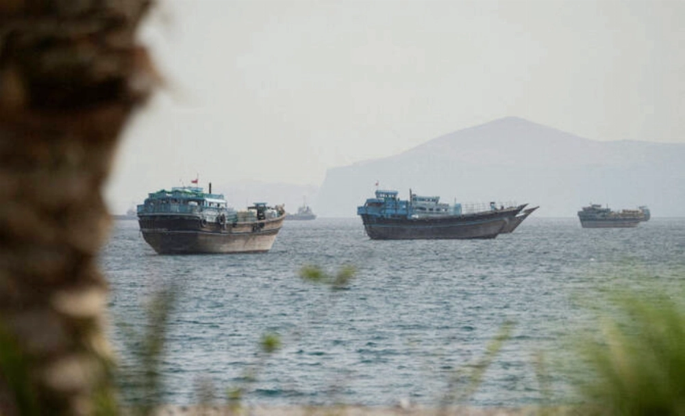 Vessels sail through the Strait of Hormuz before the war. (File photo)