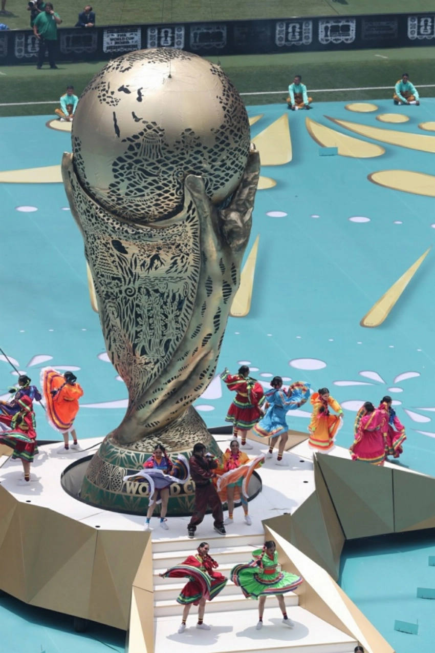 Venezuelan singer-songwriter Danny Ocean performs during the pre-game show before the opening match of the FIFA World Cup 2026 between Mexico and South Africa in Mexico City. — EPA