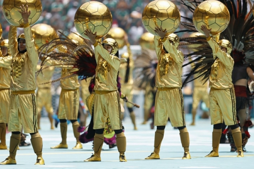 Artists peforms during the pre-game show before the opening match of the FIFA World Cup 2026 between Mexico and South Africa in Mexico City. — EPA