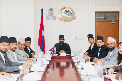 फाइल - प्रधानमन्त्रीको कार्यालयमा बालेन्द्र शाहको शुक्रबार बसेको मन्त्रिपरिषद् बैठकपछि नयाँ नियुक्ति सिंहदरबारमा मन्त्रीको कार्यालय र मन्त्रिपरिषद् फोटो सौजन्य: प्रधानमन्त्रीको कार्यालय / RSS