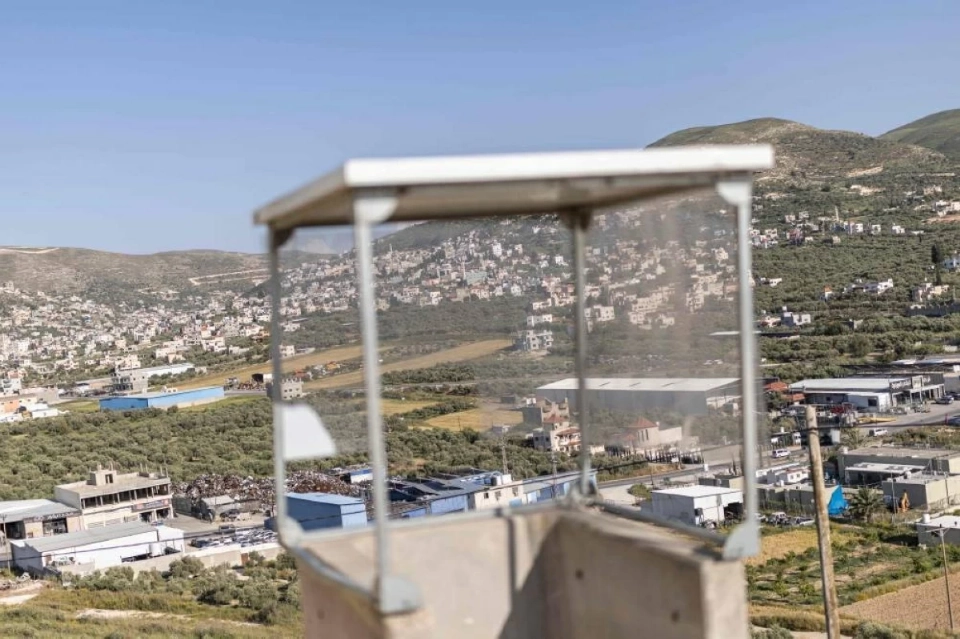 (ا ف ب) جانب من مستوطنة صانور جنوب جنين بعد نصب كرفانات فيها