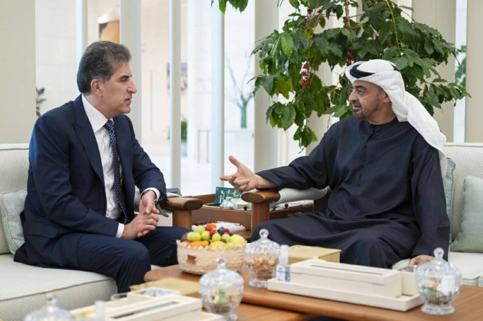 محمد بن زايد ورئيس إقليم كردستان العراق يبحثان التطورات الإقليمية