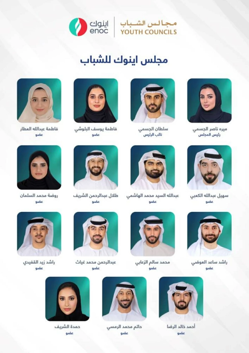 تشكيل مجلس شباب «إينوك» بمشاركة 15 كفاءة إماراتية