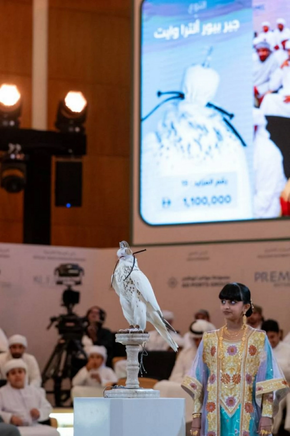 «أبوظبي للصيد».. بيع صقر «جير بيور ألترا وايت» بـ 1.1 مليون درهم