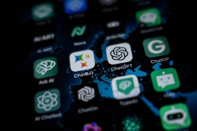 Icons of Google's Artificial Intelligence app BardAI (or ChatBot), OpenAI's app ChatGPT and other AI apps are displayed on a smartphone screen. Icons of Google's Artificial Intelligence app BardAI (or ChatBot), OpenAI's app ChatGPT and other AI apps are displayed on a smartphone screen.