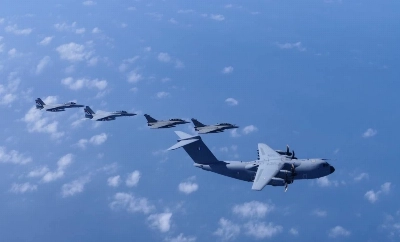 Two F-15 fighter aircraft from the ASDF fly alongside two Rafale jets and an A400M transport aircraft from the French Air and Space Force as the two forces kicked off Wednesday their first-ever joint fighter exercise in Japan Two F-15 fighter aircraft from the ASDF fly alongside two Rafale jets and an A400M transport aircraft from the French Air and Space Force as the two forces kicked off Wednesday their first-ever joint fighter exercise in Japan
