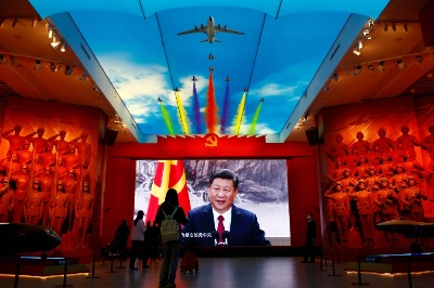 A screen displays Chinese leader Xi Jinping, at the Military Museum of the Chinese People's Revolution in Beijing last October. A screen displays Chinese leader Xi Jinping, at the Military Museum of the Chinese People's Revolution in Beijing last October.