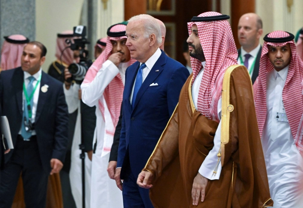 U.S. President Joe Biden and Saudi Crown Prince Mohammed bin Salman in Jeddah, Saudi Arabia, in July 2022 U.S. President Joe Biden and Saudi Crown Prince Mohammed bin Salman in Jeddah, Saudi Arabia, in July 2022