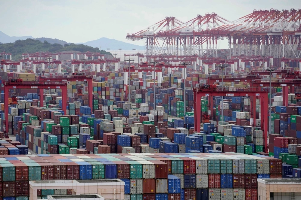 Containers stored at the Yangshan Deep-Water Port in Shanghai in 2020 Containers stored at the Yangshan Deep-Water Port in Shanghai in 2020