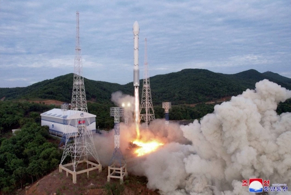 North Korea's new Chollima-1 rocket is launched in Cholsan County, North Korea, on May 31 in this image taken from video.     North Korea's new Chollima-1 rocket is launched in Cholsan County, North Korea, on May 31 in this image taken from video.
