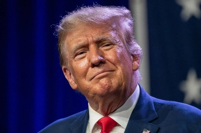 The 2024 Republican presidential hopeful, former U.S. President Donald Trump, arrives to speak at the Republican Party of Iowa's 2023 Lincoln Dinner at the Iowa Events Center in Des Moines, Iowa, on July 28. The 2024 Republican presidential hopeful, former U.S. President Donald Trump, arrives to speak at the Republican Party of Iowa's 2023 Lincoln Dinner at the Iowa Events Center in Des Moines, Iowa, on July 28.