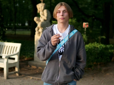 Bogdan Marynenko, 19-year-old construction worker, at Lazienki Park in Warsaw, Poland, on Aug. 2. Bogdan Marynenko, 19-year-old construction worker, at Lazienki Park in Warsaw, Poland, on Aug. 2.